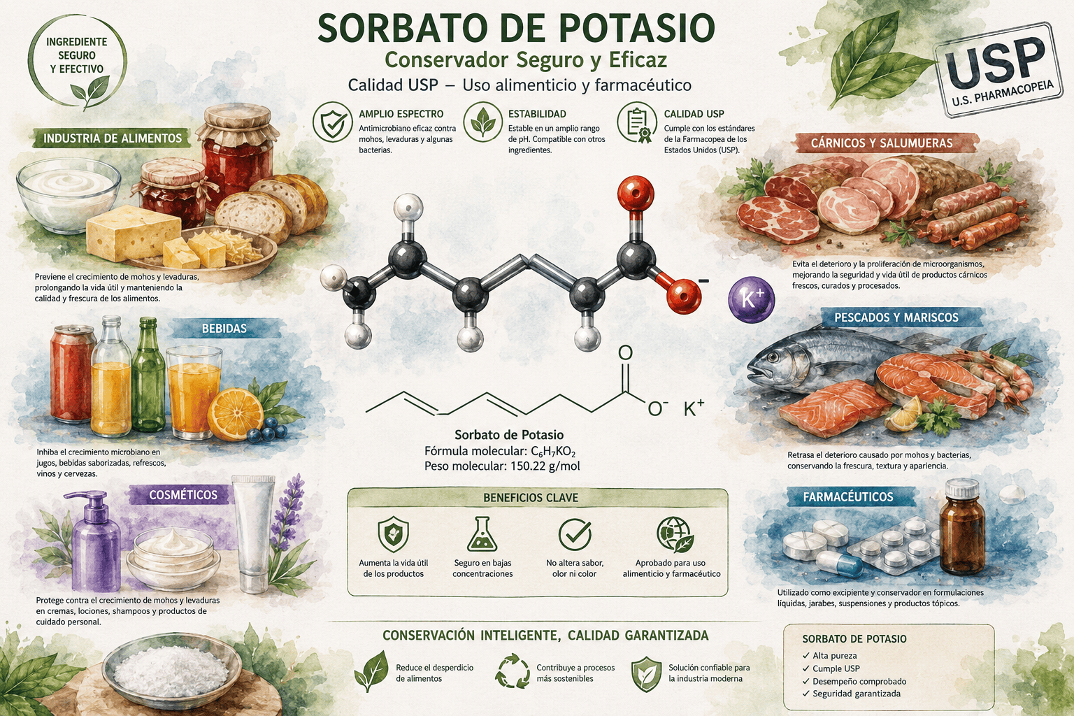 Sorbato de Potasio en Polvo